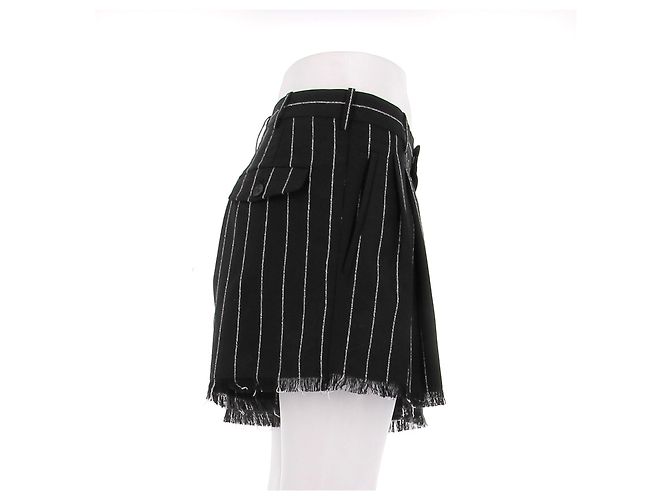 Marni Completo con blazer e pantaloncini neri a righe Nero - vista 12