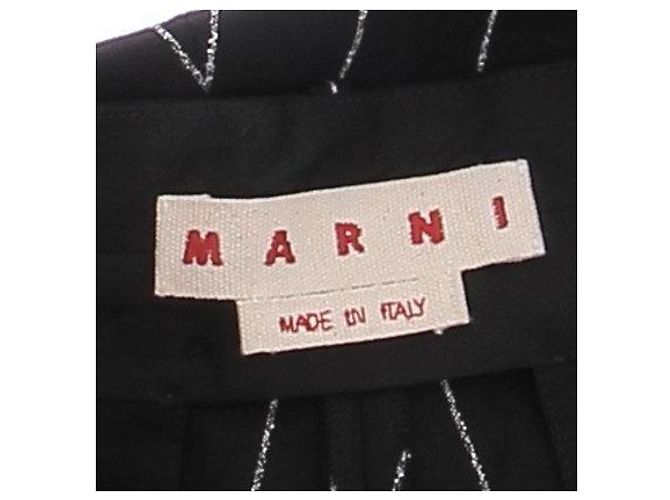 Marni Completo con blazer e pantaloncini neri a righe Nero - vista 14