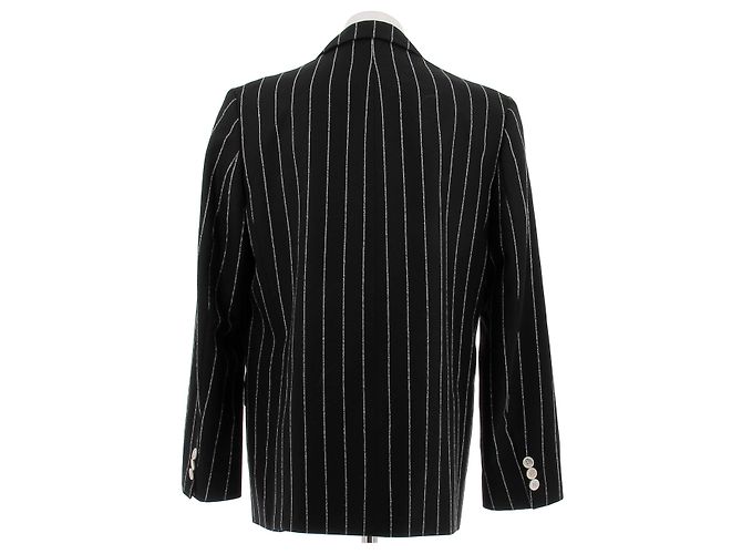 Marni Completo con blazer e pantaloncini neri a righe Nero - vista 2
