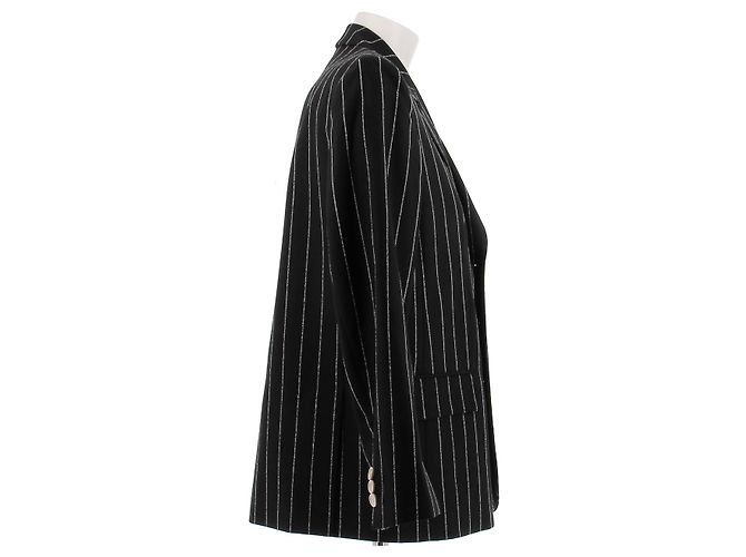 Marni Completo con blazer e pantaloncini neri a righe Nero - vista 3