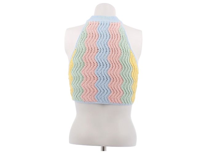 Top in maglia Casablanca multicolore in cotone - vista 2