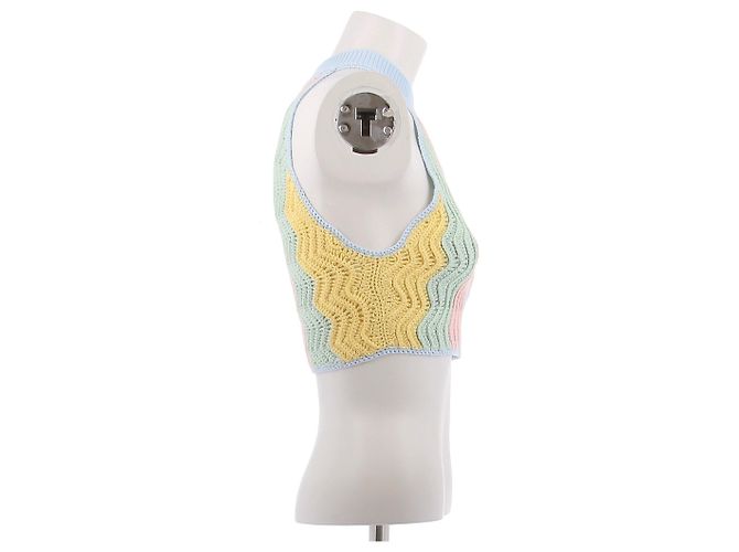 Top in maglia Casablanca multicolore in cotone - vista 3