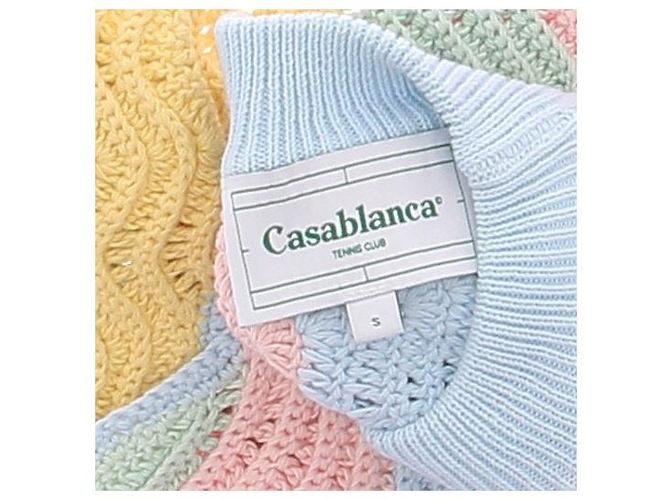 Top in maglia Casablanca multicolore in cotone - vista 5
