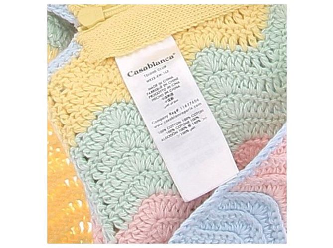 Top in maglia Casablanca multicolore in cotone - vista 6