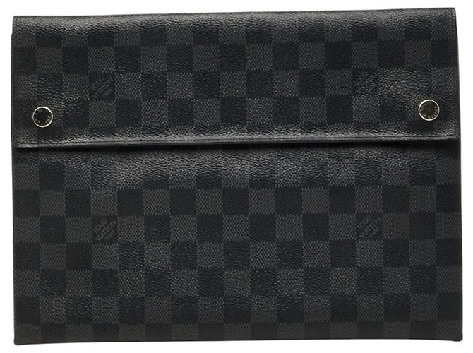 Louis Vuitton Damier Graphite Alpha Triple Pouch Set Nero - vista 2