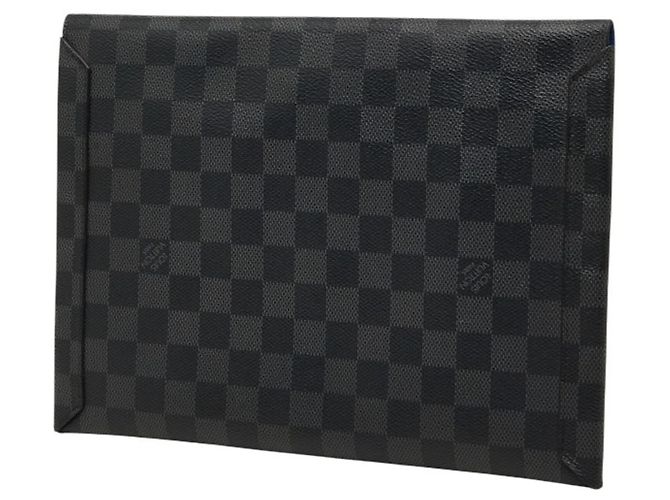 Louis Vuitton Damier Graphite Alpha Triple Pouch Set Nero - vista 3