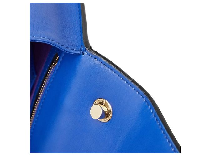 Bulgari Borsa a tracolla con catena Bvlgari Serpenti Forever Blu - vista 10