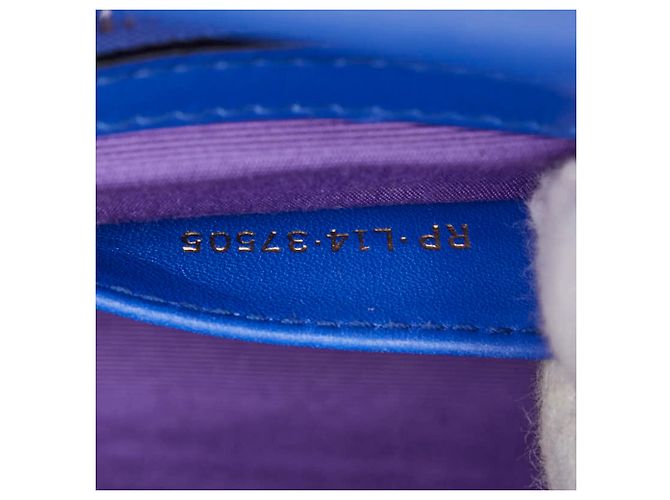 Bulgari Borsa a tracolla con catena Bvlgari Serpenti Forever Blu - vista 14