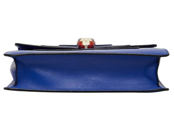 Bulgari Borsa a tracolla con catena Bvlgari Serpenti Forever Blu - vista 3