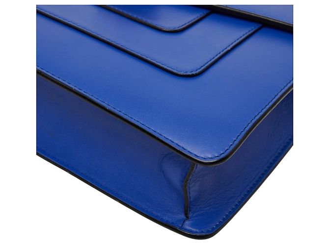 Bulgari Borsa a tracolla con catena Bvlgari Serpenti Forever Blu - vista 4