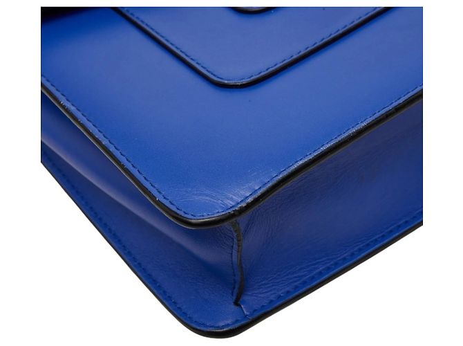 Bulgari Borsa a tracolla con catena Bvlgari Serpenti Forever Blu - vista 5