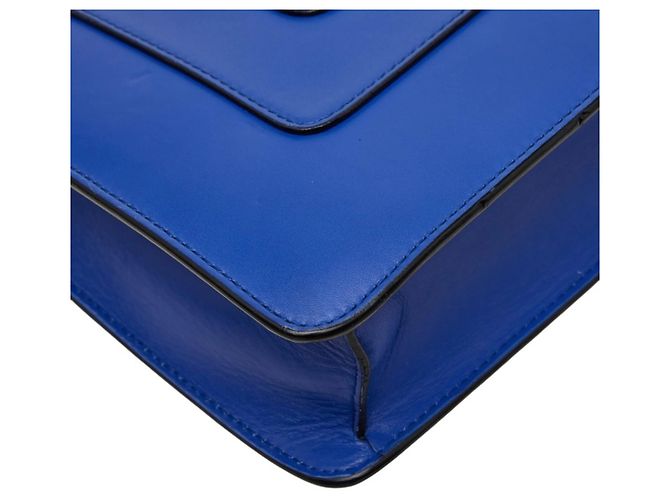 Bulgari Borsa a tracolla con catena Bvlgari Serpenti Forever Blu - vista 7