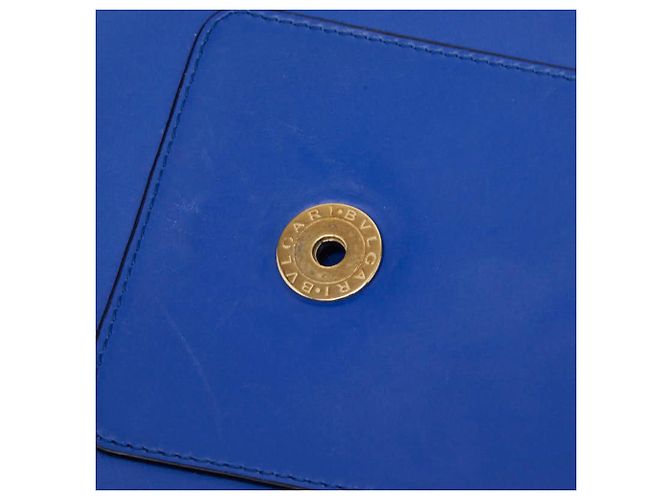 Bulgari Borsa a tracolla con catena Bvlgari Serpenti Forever Blu - vista 8