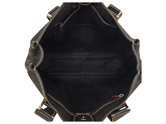 Céline Borsa Celine Macadam in tela nera e pelle Nero - vista 10