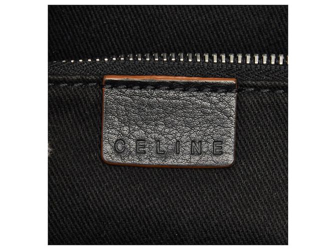 Céline Borsa Celine Macadam in tela nera e pelle Nero - vista 11