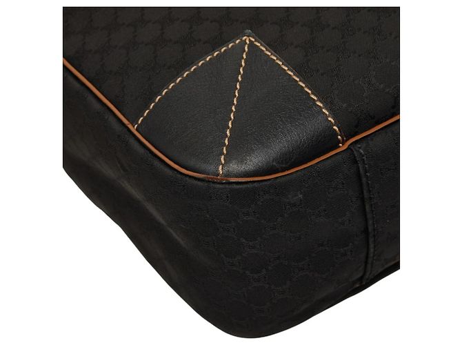 Céline Borsa Celine Macadam in tela nera e pelle Nero - vista 5