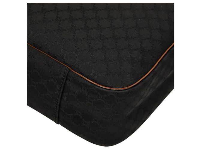 Céline Borsa Celine Macadam in tela nera e pelle Nero - vista 6