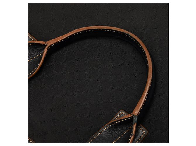 Céline Borsa Celine Macadam in tela nera e pelle Nero - vista 9