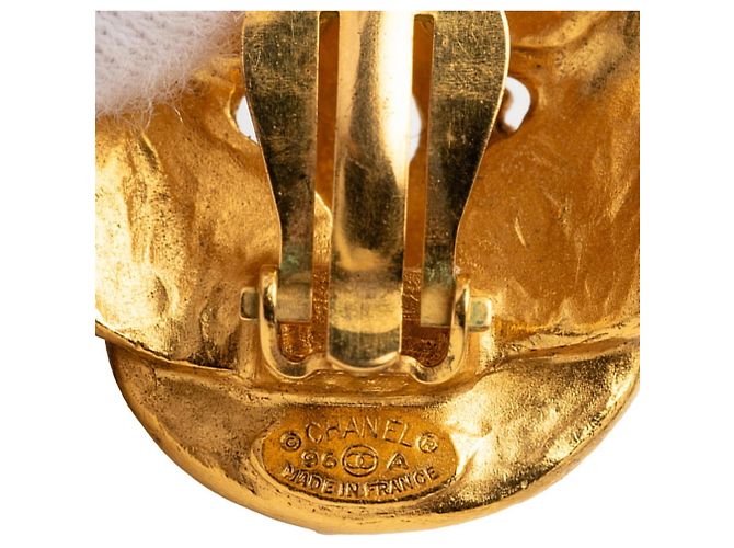 Orecchini a clip Chanel Coco Mark Vintage Arabesque Pattern D'oro - vista 4