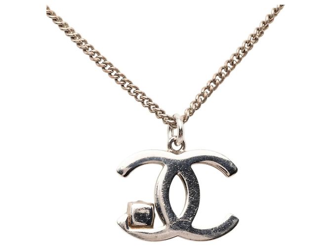 Chanel Coco Mark Halskette Schwarz Silber - Ansicht 2