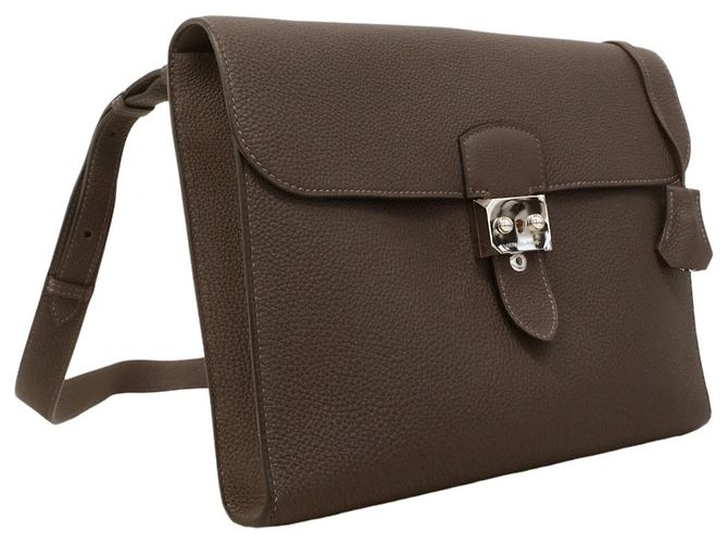 Hermès Hermes Shoulder Bag Sac à Dépêches 29 Cioccolato - vista 2