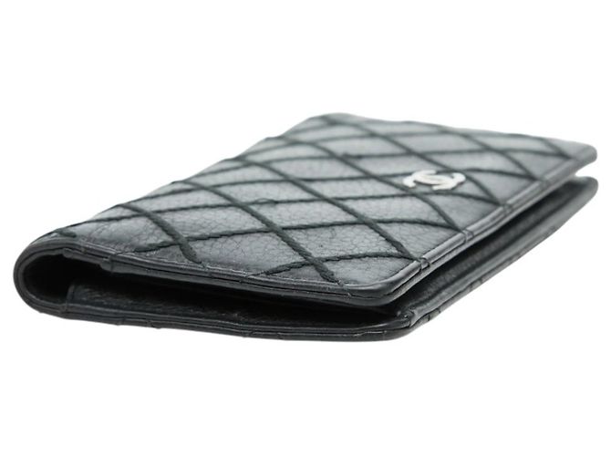 Langer Geldbeutel Chanel Coco Mark Wild Stitch Schwarz - Ansicht 5