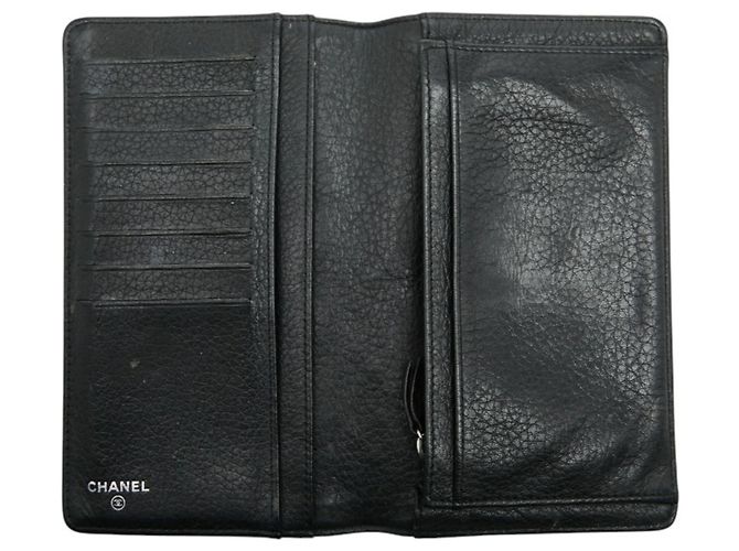 Langer Geldbeutel Chanel Coco Mark Wild Stitch Schwarz - Ansicht 9