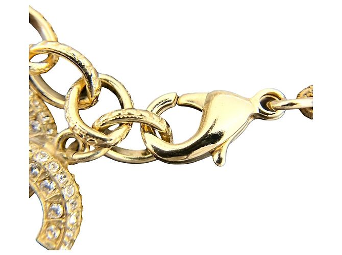 Bracciale con charm Chanel placcato oro - vista 2