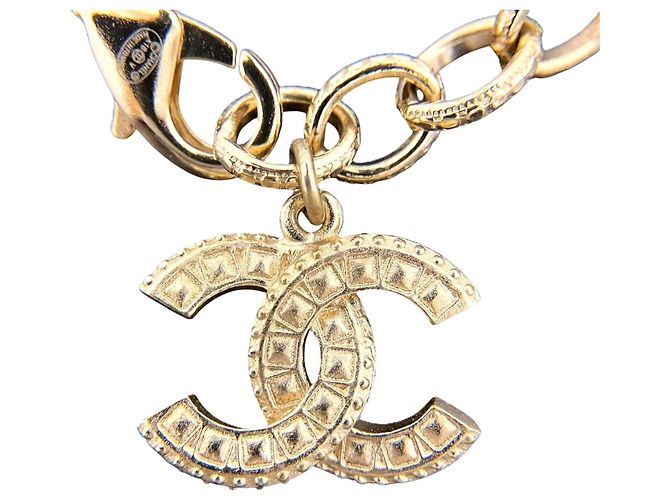 Bracciale con charm Chanel placcato oro - vista 4