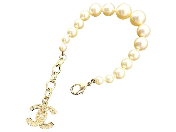 Bracciale con charm Chanel placcato oro - vista 7