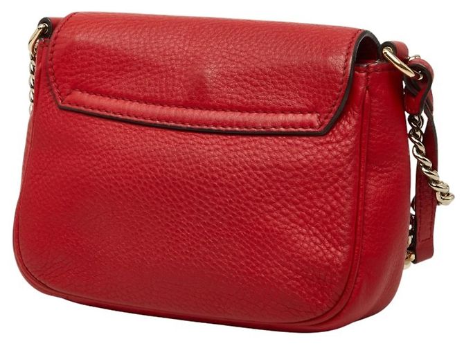 Borsa a Spalla Gucci Soho Interlocking G Chain Rosso - vista 2