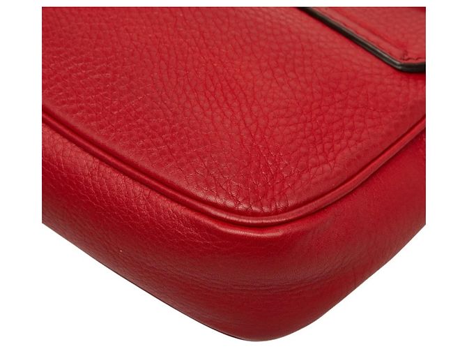 Borsa a Spalla Gucci Soho Interlocking G Chain Rosso - vista 6