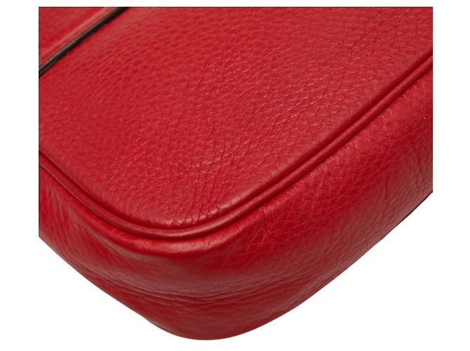 Borsa a Spalla Gucci Soho Interlocking G Chain Rosso - vista 7