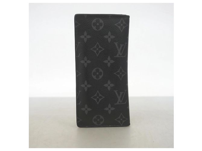 Portafoglio lungo Louis Vuitton Monogram Eclipse Brazza Nero - vista 10