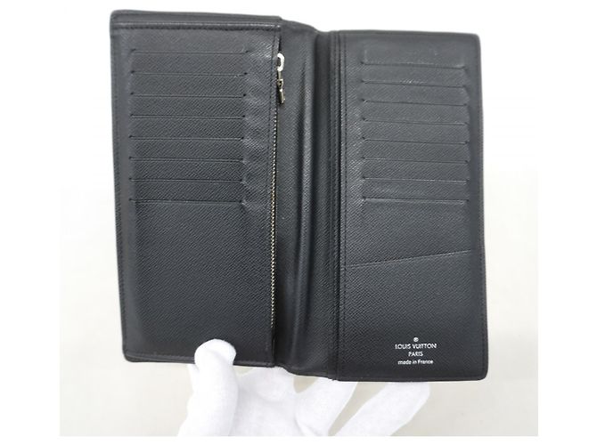 Portafoglio lungo Louis Vuitton Monogram Eclipse Brazza Nero - vista 4