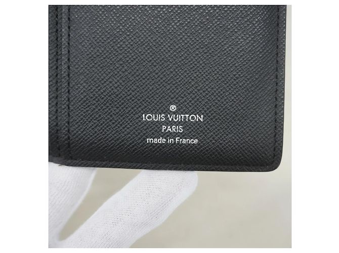 Portafoglio lungo Louis Vuitton Monogram Eclipse Brazza Nero - vista 5