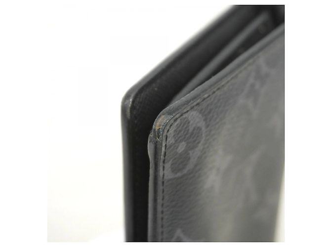 Portafoglio lungo Louis Vuitton Monogram Eclipse Brazza Nero - vista 6