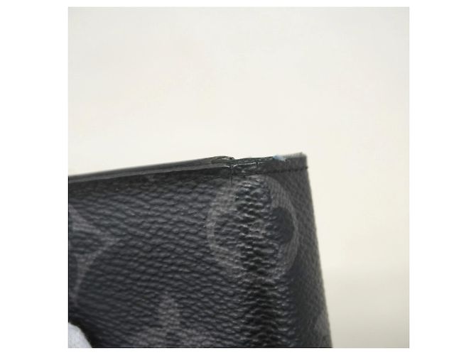 Portafoglio lungo Louis Vuitton Monogram Eclipse Brazza Nero - vista 8