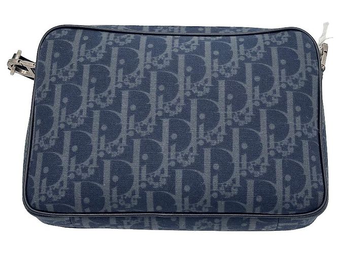 Borsa Saddle Christian Dior Oblique Canvas Small Blu - vista 2