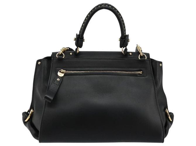 Salvatore Ferragamo Sofia Satchel Leder Medium Schwarz - Ansicht 2