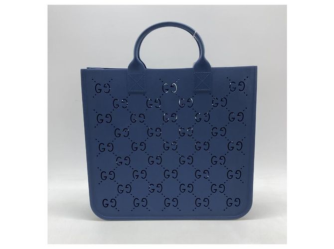 Tote in gomma per bambini Gucci, misura medium Blu navy - vista 6