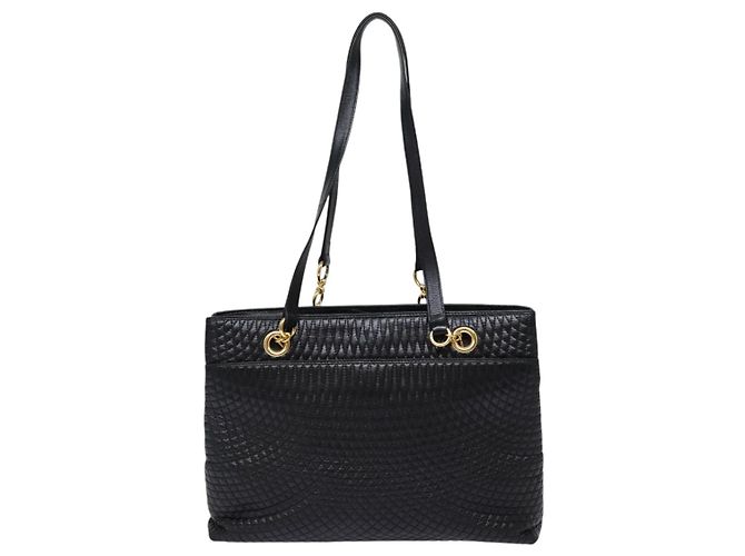 Bally Vintage gestepptes Leder Schwarz - Ansicht 2