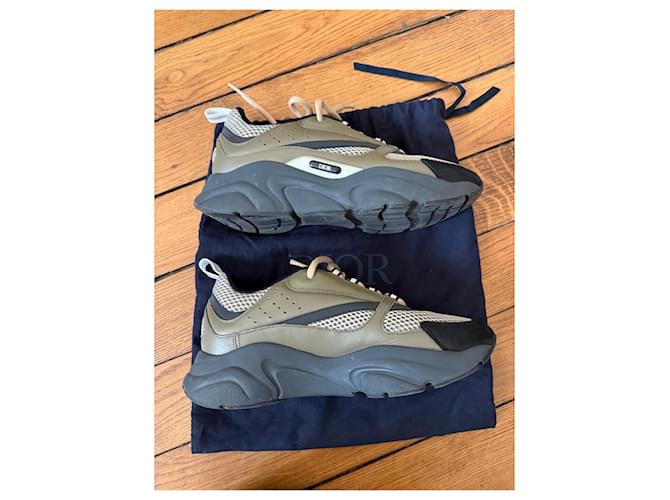 Dior Sneakers B22 Nero Bianco Cachi - vista 3