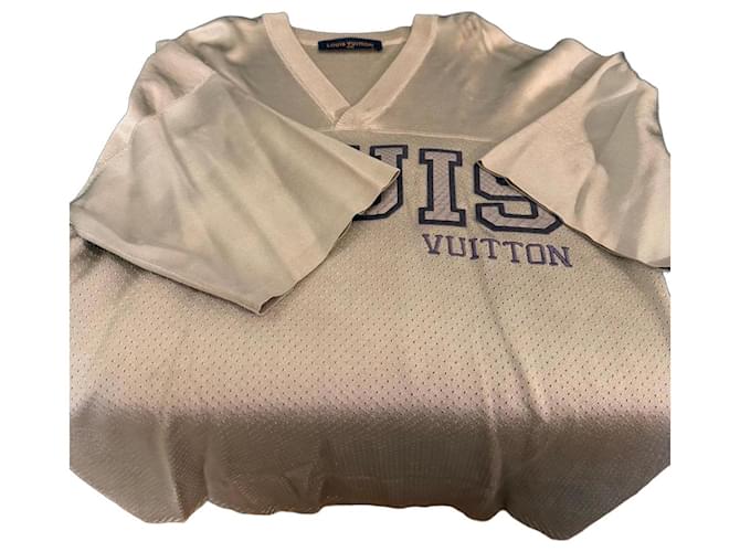 Top de jersey PYTHON con las iniciales "LV" de Louis Vuitton Beige - vista 2