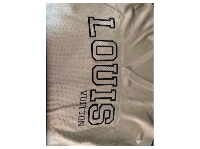 Top de jersey PYTHON con las iniciales "LV" de Louis Vuitton Beige - vista 4