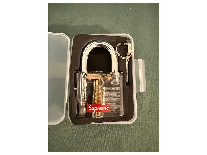 Supreme Transparent Lock Red Golden Silver hardware - view 2