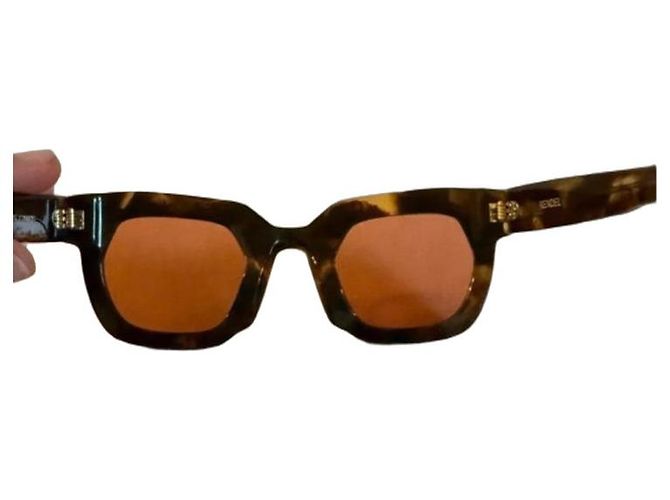 Autre Marque Gafas de sol carey con lentes naranja Castaño - vista 2