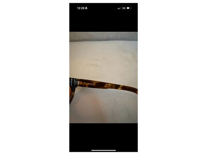 Autre Marque Gafas de sol carey con lentes naranja Castaño - vista 4
