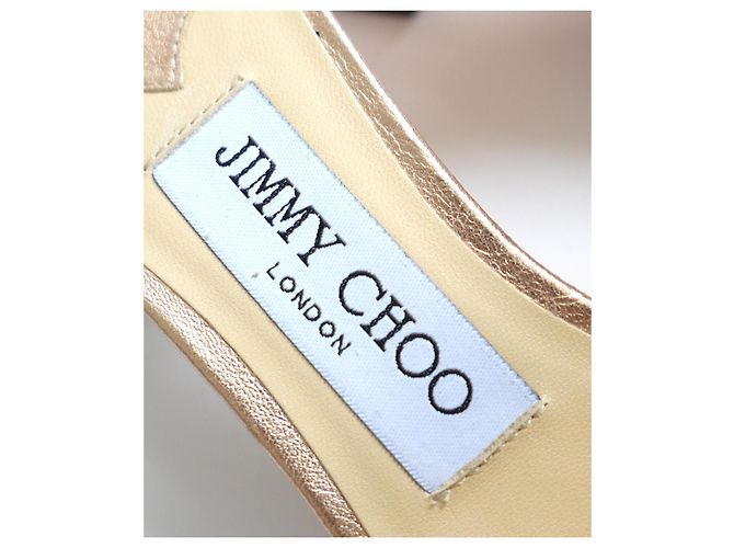 Sandali Jimmy Choo Granger con decorazioni in cristallo Rose Gold - vista 4