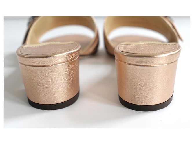 Sandali Jimmy Choo Granger con decorazioni in cristallo Rose Gold - vista 5